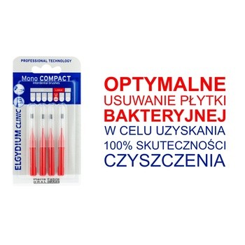 Elgydium Clinic Mono Compact 4, szczoteczka międzyzębowa, 4 szt.