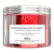 Apis Żurawinowa Witalność, rewitalizująca sól do kąpieli z żurawiną i trawą cytrynową, 650 g