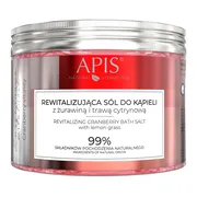 Apis Żurawinowa Witalność, rewitalizująca sól do kąpieli z żurawiną i trawą cytrynową, 650 g