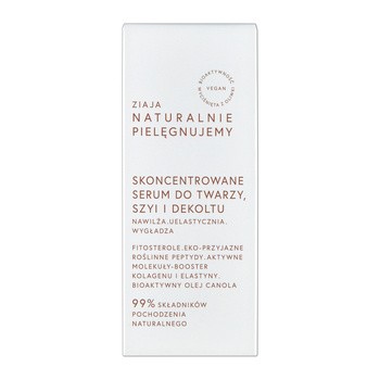 Ziaja Naturalnie Pielęgnujemy, serum do twarzy, szyi i dekoltu, 30 ml