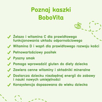 BoboVita, kaszka manna mleczna, bez dodatku cukru, 4m+, 230 g