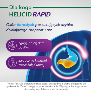 Helicid Rapid, 20 mg, kapsułek twardych, 14 szt.