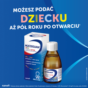 Zestaw 3x Mucosolvan Mini, 15 mg/5 ml, syrop, 100 ml