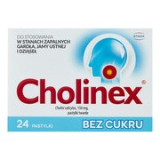 Cholinex, 150 mg, pastylki do ssania (bez cukru), 24 szt.