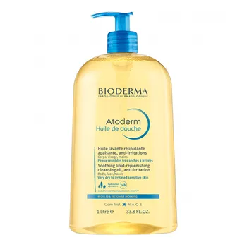 Bioderma Atoderm Huile de douche, nawilżający olejek do kąpieli i pod prysznic do ciała i twarzy, 1000 ml