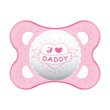 MAM Silk Teat, smoczek uspokajający, silikonowy, Love & Affection, Daddy, 2-6 m, girl, 1 szt.