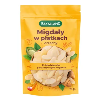 Bakalland, migdały w płatkach, orzechy, 75 g