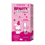 Zestaw Promocyjny Flos-Lek LIP & HAND CARE, wazelina vege do ust pure, 10 g + odżywcza maska do rąk peptydy, 50 ml