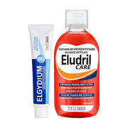 Zestaw Eludril Care, płyn do codziennej higieny jamy ustnej, 500 ml + Elgydium Anti Plaque, pasta do zębów, 75 ml