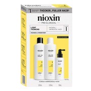 Nioxin System 1, zestaw zmacniający włosy naturalne, lekko przerzedzone, szampon 150 ml + odżywka 150 ml + serum 50 ml