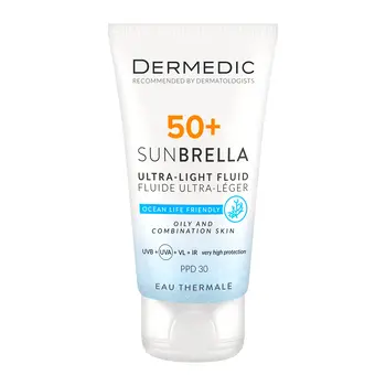 Dermedic Sunbrella, ultralekki krem ochronny SPF 50+ dla skóry tłustej i mieszanej, 40 ml