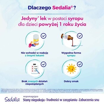 Sedalia na sen i niepokój, syrop, 200 ml