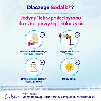 Sedalia na sen i niepokój, syrop, 200 ml