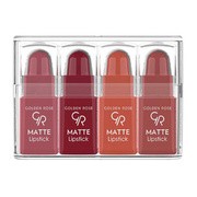 Golden Rose Matte Lipstick, zestaw 4 matowych mini pomadek do ust, nr 03, 4 g