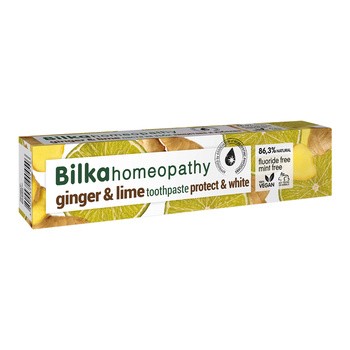 Bilka Homeopathy, pasta do zębów, Ginger and Lime, bez fluoru, 75 ml