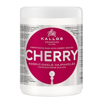Kallos Kjmn, maska kondycjonująca do włosów suchych i rozdwajających się, Cherry, 1000 ml