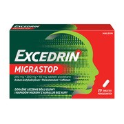 Excedrin MigraStop, 250 mg + 250 mg + 65 mg, tabletki powlekane, 20 szt.