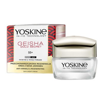 Yoskine Geisha Gold Secret, przeciwzmarszczkowy krem 55+ z nićmi jedwabiu, 50 ml