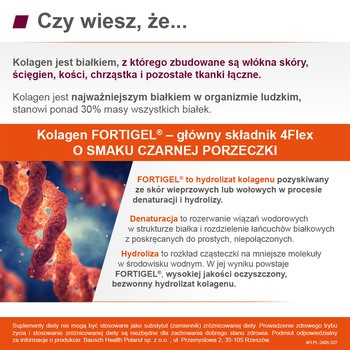 4 Flex, saszetki z proszkiem, smak czarna porzeczka, 30 szt.