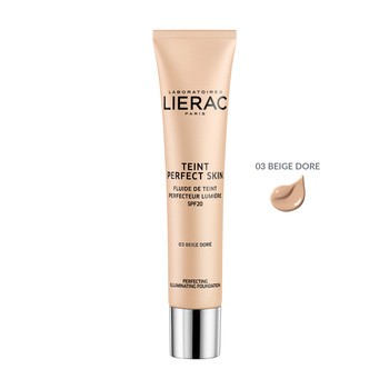 Lierac Teint Perfect Skin, rozświetlający podkład udoskonalający SPF 20, kolor 03, 30 ml