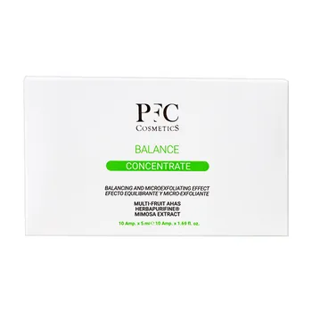 PFC Cosmetics Balance Concentrate, koncentrat złuszczająco-matujący, ampułki, 10 szt. x 5 ml