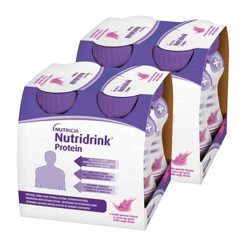 Zestaw 2x Nutridrink Protein, płyn o smaku owoców leśnych, 4 x 125 ml