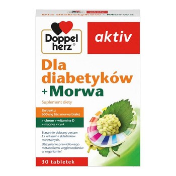 Doppelherz aktiv dla diabetyków+Morwa, tabletki, 30 szt.