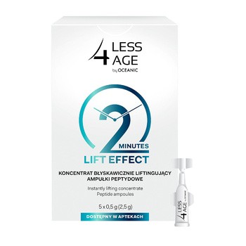 Less 4 Age, koncentrat błyskawicznie liftingujący, 0,5 g, 5 ampułek peptydowych