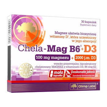 Olimp Chela-Mag B6+D3, kapsułki, 30 szt.