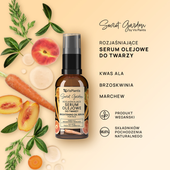Vis Plantis Secret Garden, rozjaśniające serum olejowe do twarzy, 30 ml
