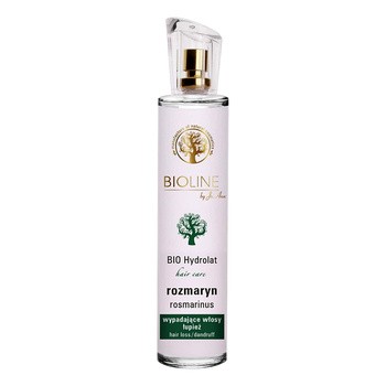 Bioline By JoAnn, BIO hydrolat rozmaryn, wypadające włosy, łupież, przetłuszczanie, 75 ml