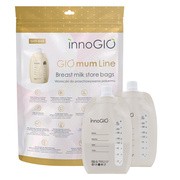 InnoGIO, Woreczki do przechowywania pokarmu GIOmum LIne GIO-349, jednorazowe woreczki, 20 szt., konektor, 1 szt.