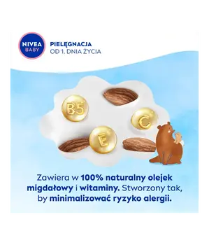 Nivea Baby, mleczko nawilżające delikatna pielęgnacja, 500 ml