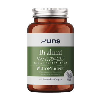 Uns Brahmi + Bioperine (Bacopa Monnieri), kapsułki, 60 szt.