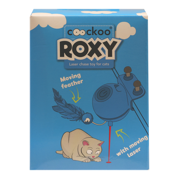 Coockoo Roxy Laser Toy, elektroniczna zabawka laserowa dla kota, niebieski, 1 szt.