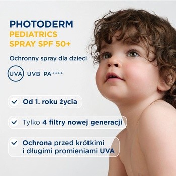 Bioderma Photoderm Pediatrics, ochronny spray dla dzieci SPF 50+, 200 ml