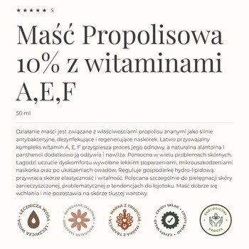 GorVita, maść propolisowa 10% z witaminami A, E, F, 50 ml