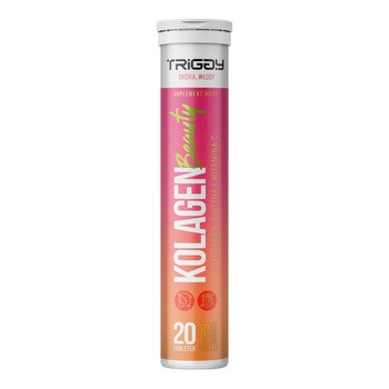 Triggy Kolagen Beauty, tabletki musujące, smak wieloowocowy, 20 szt.