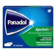 Panadol Sprint, 500 mg, tabletki powlekane, 12 szt.