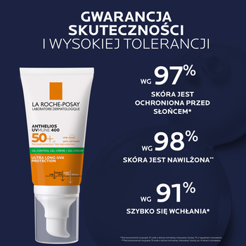 La Roche-Posay Anthelios UVMUNE 400 Oil-Control, żel-krem SPF 50+, 50 ml