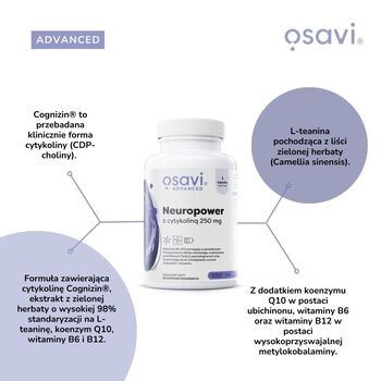 Osavi Neuropower z Cytykoliną 250 mg, kapsułki, 90 szt.