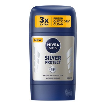 Nivea Men Silver Protect, antybakteryjny antyperspirant w sztyfcie, 50 ml
