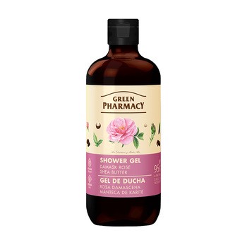 Green Pharmacy, żel pod prysznic, róża damasceńska i masło shea, 500 ml