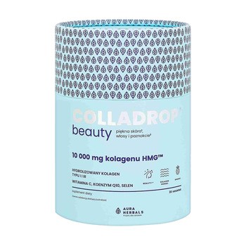 Colladrop Beauty, Kolagen HMG 10000 mg, saszetki z proszkiem, smak ananasowy, 30 szt.