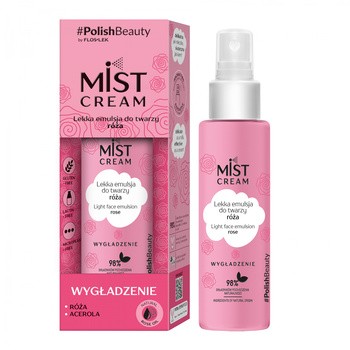 Flos-Lek Mist Cream, lekka emulsja do twarzy Róża, 110 ml