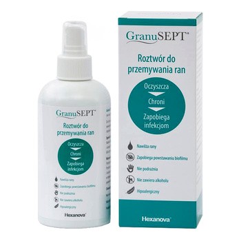 GranuSEPT, roztwór do przemywania ran, 250 ml