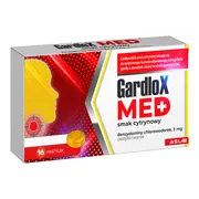 Gardlox Med smak cytrynowy, 3 mg, pastylki twarde, 16 szt.