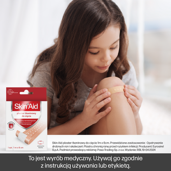 Skin Aid, plaster tkaninowy do cięcia, 6 cm x 1 m, 1 szt.