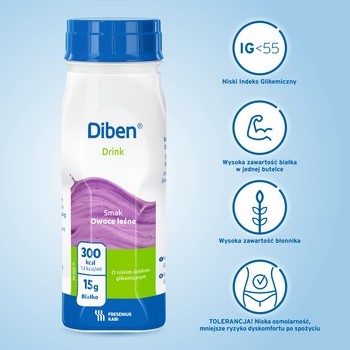 Diben Drink, płyn o smaku owoców leśnych, 4 x 200 ml