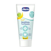 Chicco, pasta do zębów dla dzieci z fluorem o smaku jabłkowo-bananowym, 6 m+, 50 ml